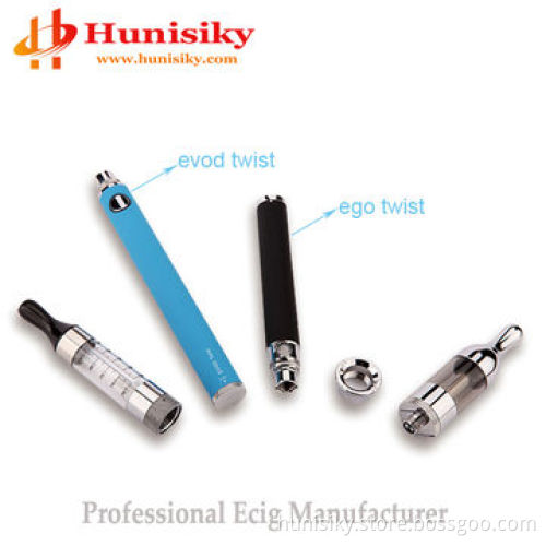 2014 top quailty Ecig battery with evod twisting battery